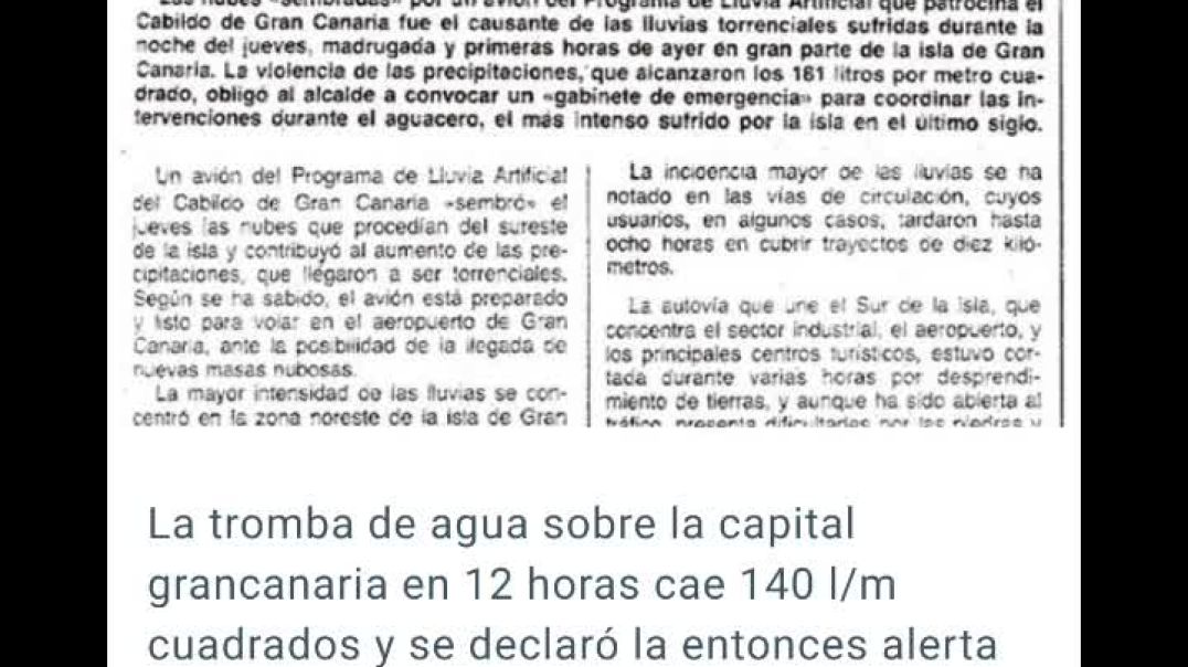 Manipulación del clima en España desde los años 80